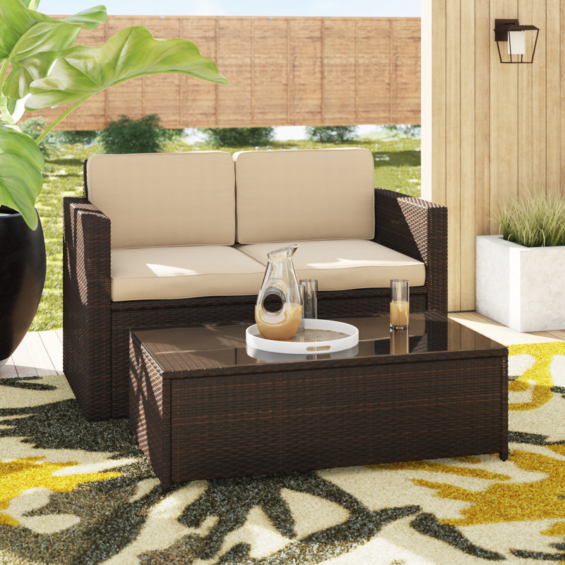 Arbedella 2 - Person Patio Conversation Set, Grey