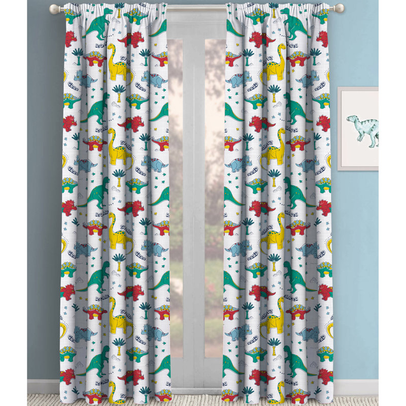 Remmy Cotton Blend White Shade Curtain Single Panel, 137" W x 167" L