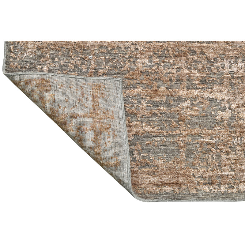 One-of-a-Kind Rectangle 4' x 6' Area Rug in Gray/Copper