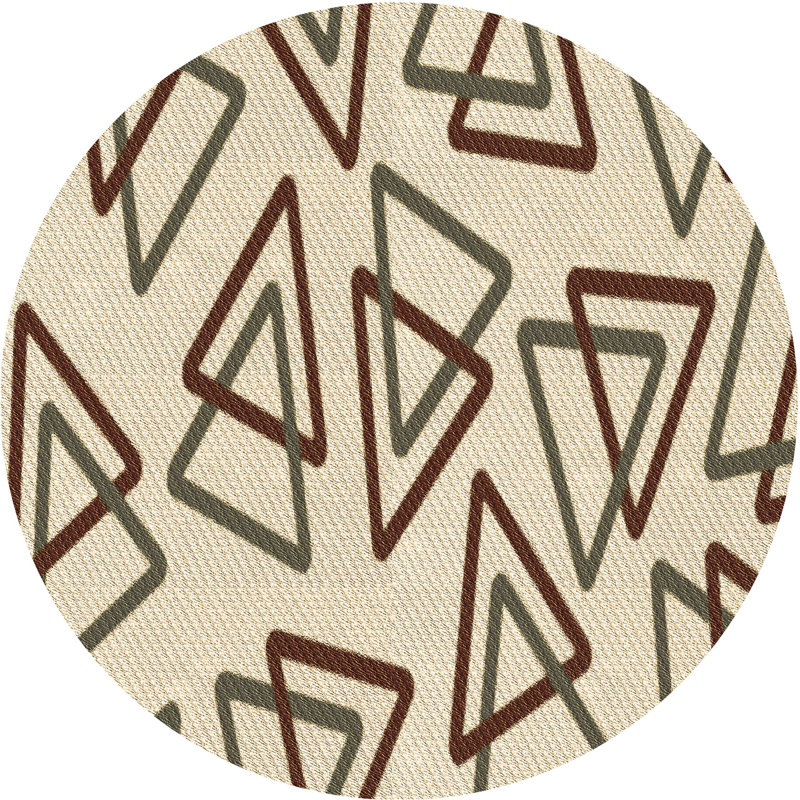 Geometric Indoor Rug, Round 5'