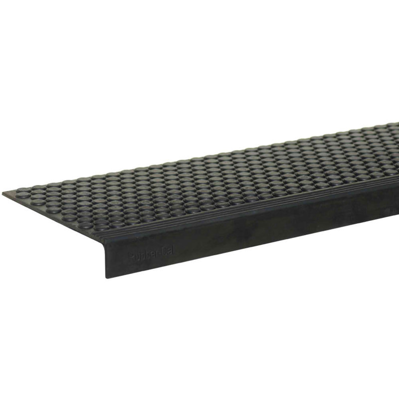 Tapis d'escalier noir en caoutchouc Aubuchon, Rectangulaire 10 po x 36 po