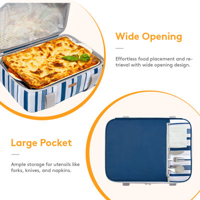Casserole Carrier For Hot Or Cold Food, Lasagna Lugger Tote For Potluck Parties/Picnic/Cookouts, Fits 9"X13" Baking Dish