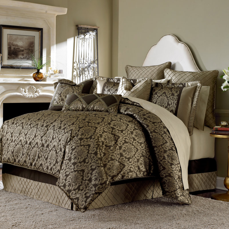 Imperial Comforter Set - Bronze, Queen Comforter + 8 Additional Pieces