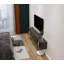 Meuble télé flottant 58 po avec accents dorés et console murale grise pour téléviseur de 50 à 60 po-660972788