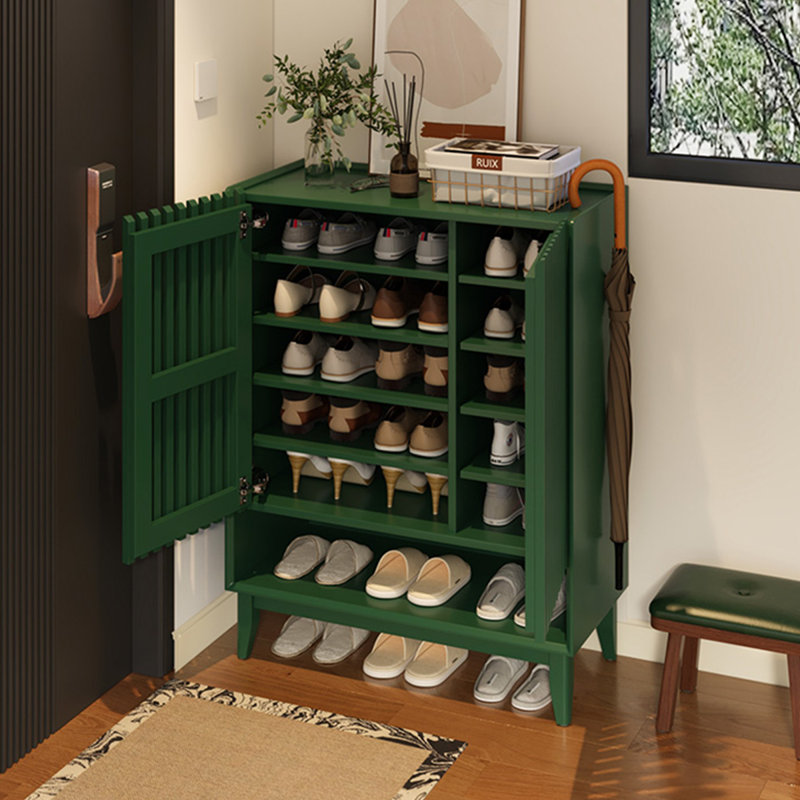 Green Solid wood Shoe Storage