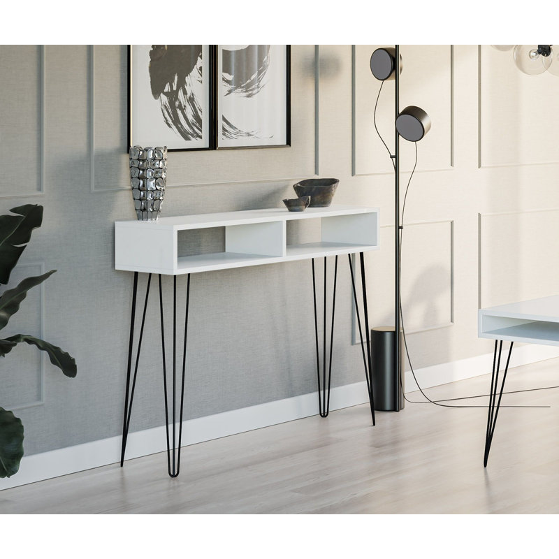 Mare 110cm Console Table, White Gloss
