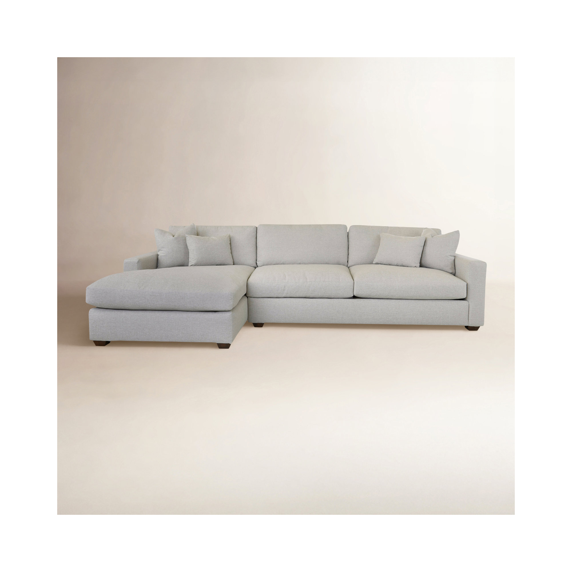 Rhodes 2 - Piece Upholstered Sectional, Left Hand Facing, Drusky Ivory Sustain® Basketweave