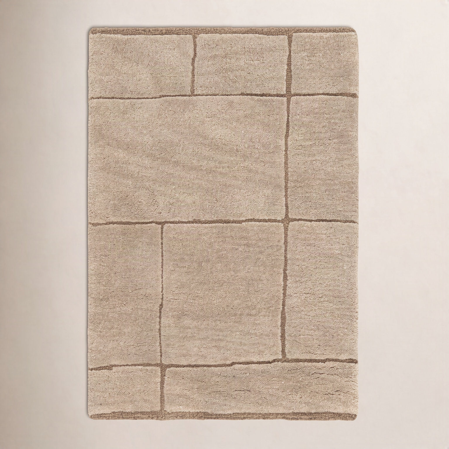 Hand-Tufted Wool Rug, 2'x3', Neutral