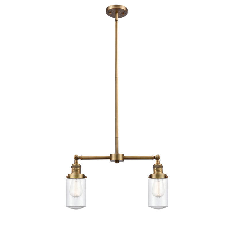 Saundra 2 - Light Kitchen Island Pendant, Brushed Brass, Seedy