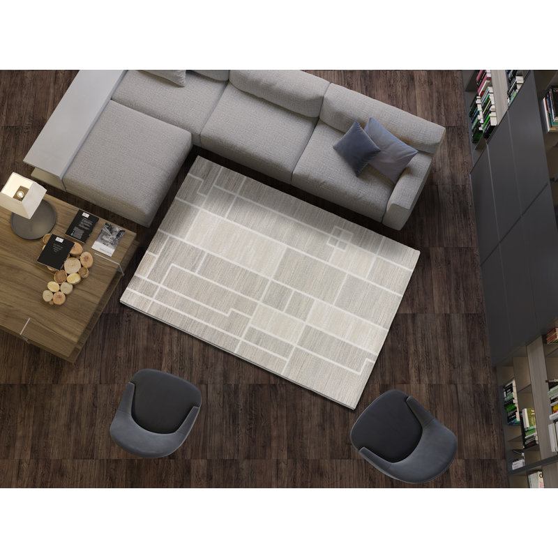 Stembert Geometric Machine Woven / Power Loomed Area Rug, Rectangle 160 x 230cm
