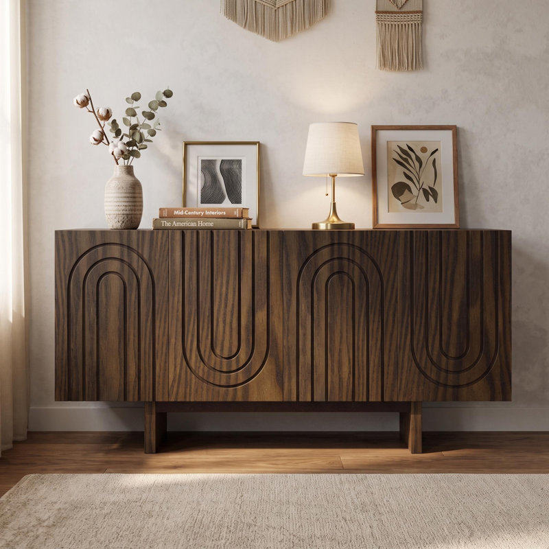 Buffet moderne en bois Deantre, Brun