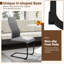 Upholstered Metal Side Chair in Grey