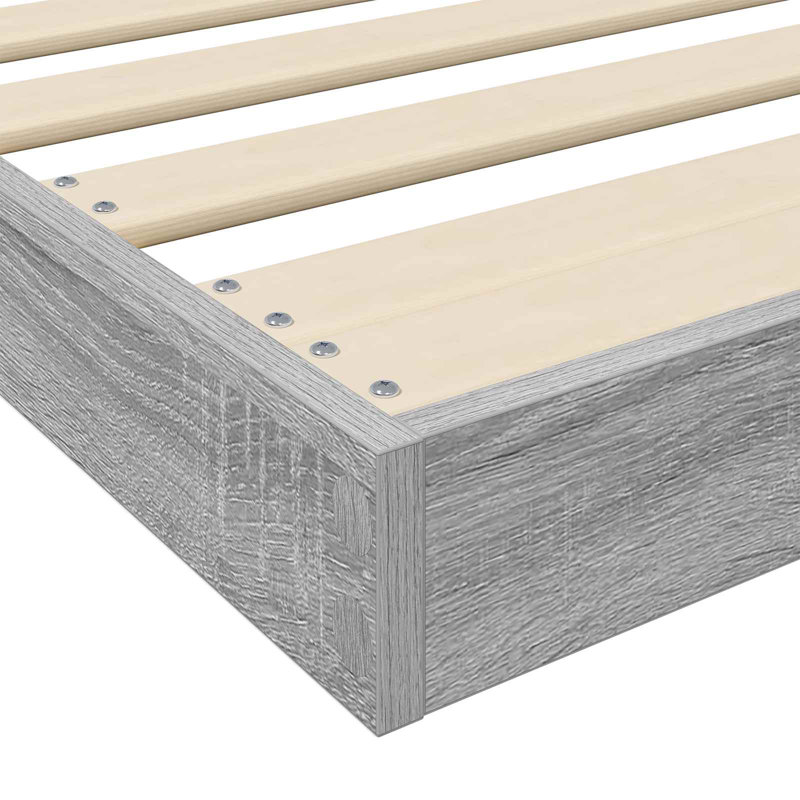 Bed, European Single (90 x 200 cm), Grey Sonoma