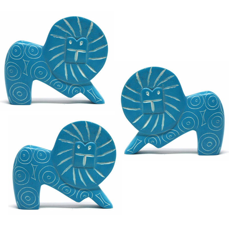 Figurine 3 pièces, Turquoise