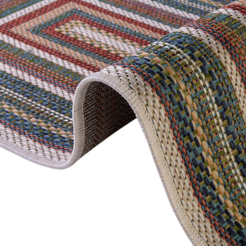 Lucidia Geometric Indoor / Outdoor Rug, Rectangle 6' x 9'