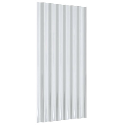 Ensemble de 36 panneaux de toit en acier galvanisé anthracite 31,5 po x 14,2 po