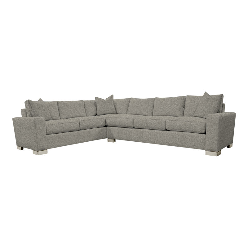 Canapé modulaire 2 pièces American Bungalow Claremont, Mélange de lin graphite Tuck, Wrenn