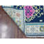 Tapis oriental bleu en laine noué à la main 3 pi 1 po x 5 pi 0 po - MOA10253539