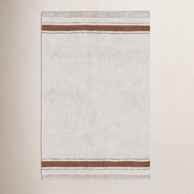 Little Chefs Natural Toffee Hand-Tufted Cotton Rug