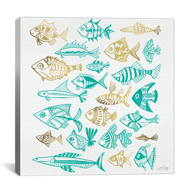 « fish encrage », impression sur toile, H 26 po x l 26 po x P 1,5 po