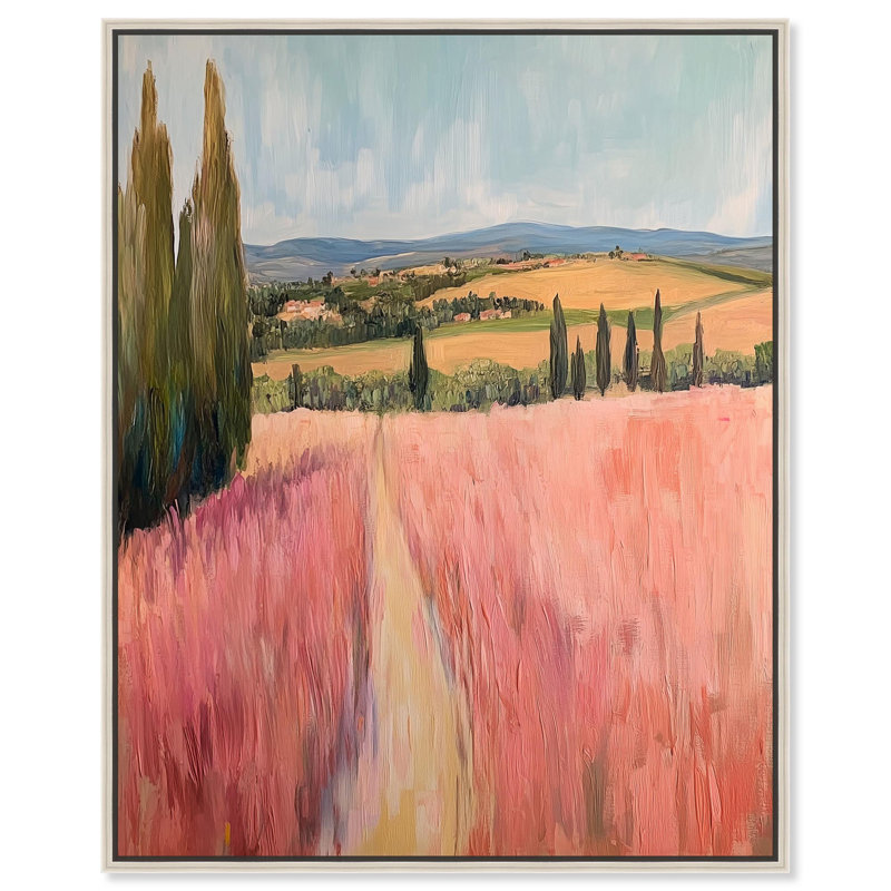 Cypress Path, toile par Art Remedy, Noir, H 21 po x l 17 po, Cadre flottant
