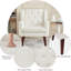 Chaise d'appoint rembourrée capitonnée avec accoudoirs en lin-714330814