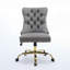 Fauteuil de bureau moderne capitonné en velours capitonné-682757762