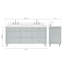 ARIEL Monroe 72 Double Sink Bathroom Vanity with Carrara Quartz Top-99405063