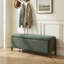 Banc de rangement rembourré 48 po avec pieds en bois massif 48 po-1883371491