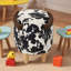 Velvet Cow Ottoman With Wooden Feet-1519070649