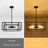 Modern Industrial 6- Light 19.68'' Dimmable Square / Rectangle Geometric Chandelier with Metal Cage for Dining Room Kitchen Island Foyer Hallway-102357146