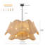 Lustre 5 lumières en corde de chanvre tissé à la main-329692269