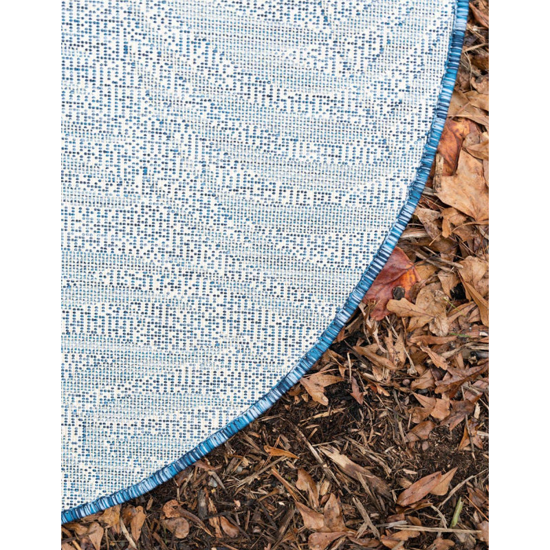 Outdoor Kona Area Rug Arctic Color, Round 4'