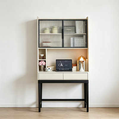 Modern-style practical desk and bookshelf