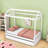 Twin Wooden House-Shaped Bed With Twin Trundle