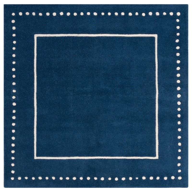 Cruz Bella Hand Tufted Wool Solid Color Rug, Square 5'