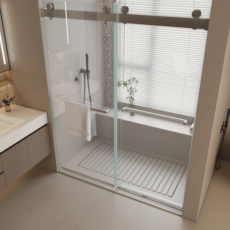 44 à 48 po X P 76 po Porte de douche coulissante double H