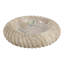 Bol décoratif rond en marbre côtelé à texture sculpturale - Bol moderne pour la décoration intérieure et le centre de table - 30 cm, couleur beige