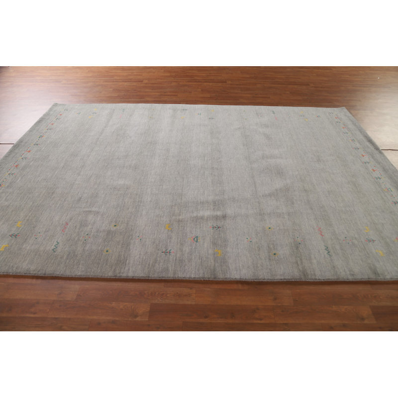 Tapis gris Gabbeh 7 x 7