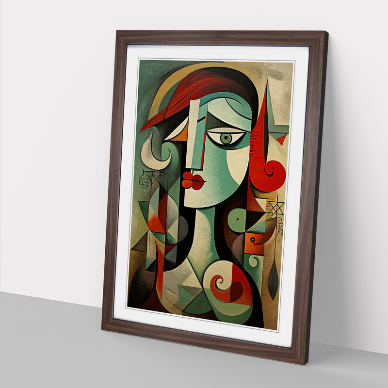 Pablo Picasso Renaissance - Framed Print, Walnut , 64cm H x 46cm W x 2cm D