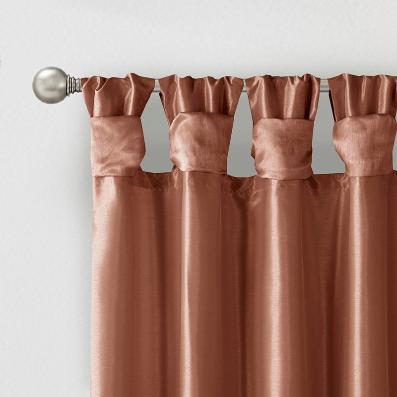 Panneau de rideau de fenêtre Twist Tab, Épice, 50.13" W x 95.16" L