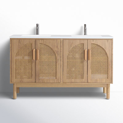 Emir 59" Cedar Double Bathroom Vanity