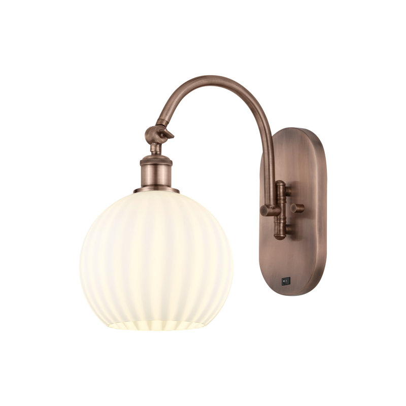Applique murale 1 lumière Ballston, Cuivre antique, H 13,5 po x l 8 po x P 13,5 po
