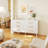 5-Piece Bedroom Furniture Set with Upholstered Platform Bed Frame, 2 Nightstands, 6-Drawer Dresser, and 5-Drawer Chest-121249845-121427233