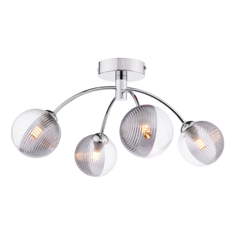 Flush Mount, 4, 22.5" H x 44" W x 44" D