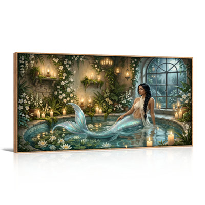 Mermaid Garden Canvas Wall Art Set Of 1