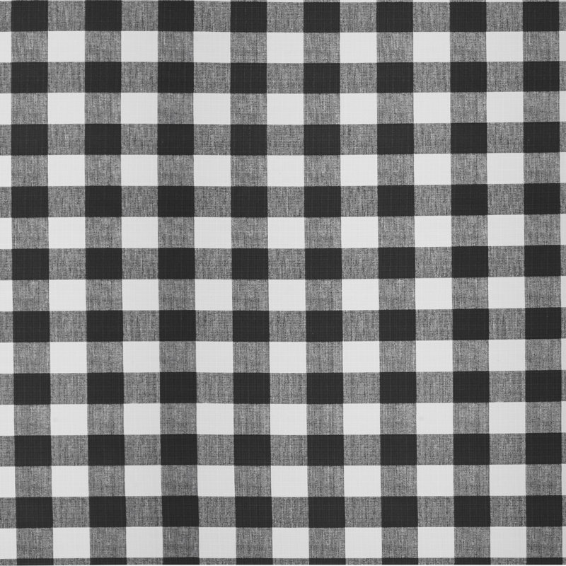 Banbridge Plaid Outdoor Reversible Throw Pillow, Square 18", Black