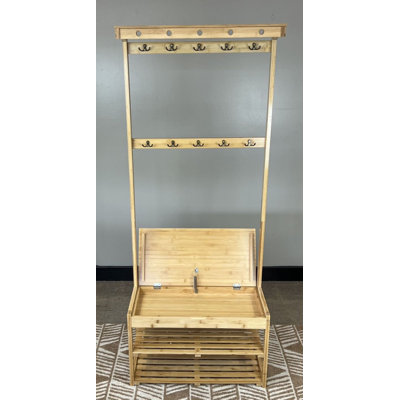 Hall Tree 28'' Wide with Bench and Shoe Storage