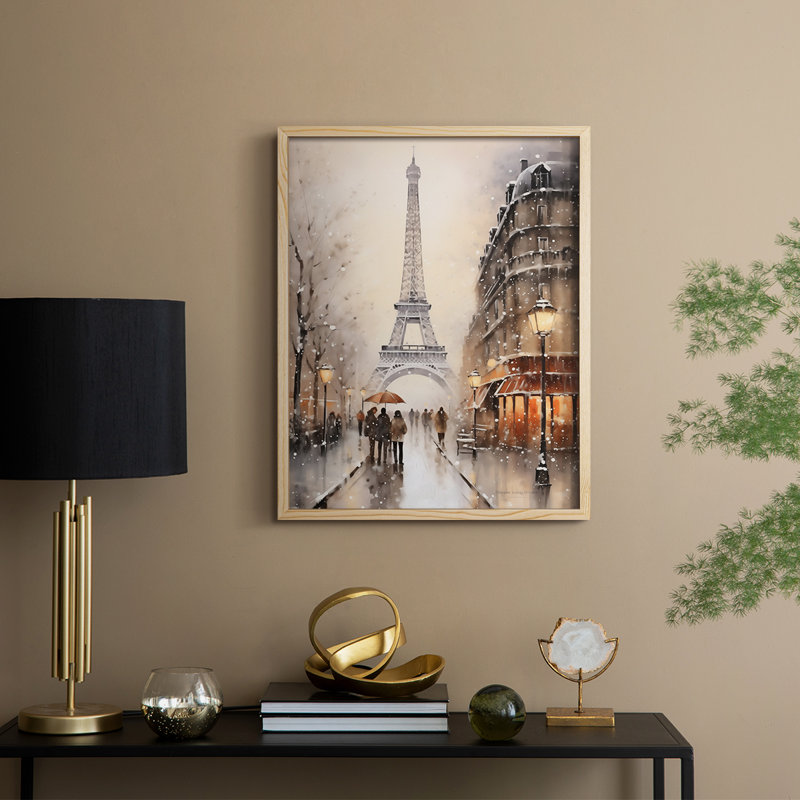 Christmas Holiday Art DLVII Framed Print - Solid Wood, Natural, H 11 po x l 9 po
