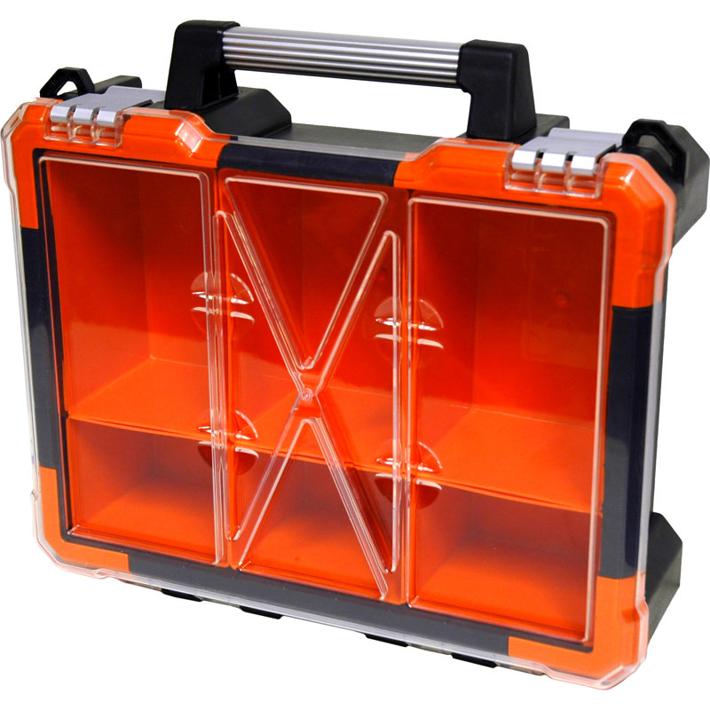 Organisateur de plastique portatif 6 bacs